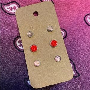 NEW Faux Druzy Stud Earrings